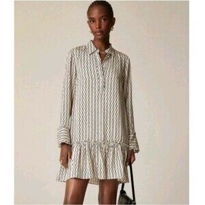 J.Crew Amelia Popover Shirtdress Vintage Links Print CF661 PLS READ Size XXS NWT